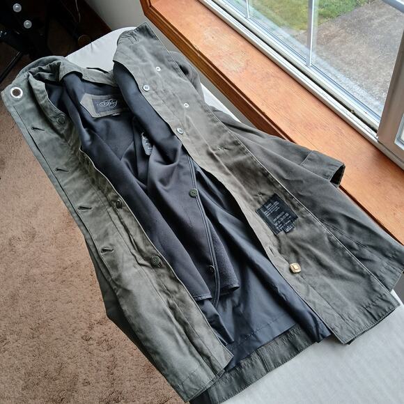 Fleet Street Flared Overcoat sz 6 removable liner hidden buttons vintage jacket - Picture 6 of 16